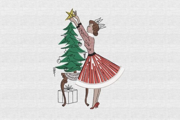 Retro Lady with Christmas Tree Star: A Designer’s Review