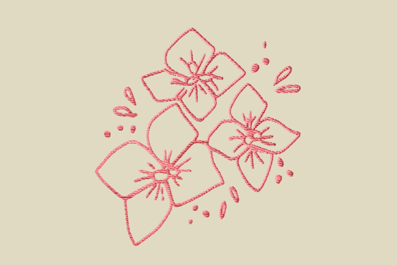 Review: Amaryllis Flower Doodle No Outline Design