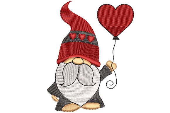 Review: Christmas Gnome with Heart Balloon Design