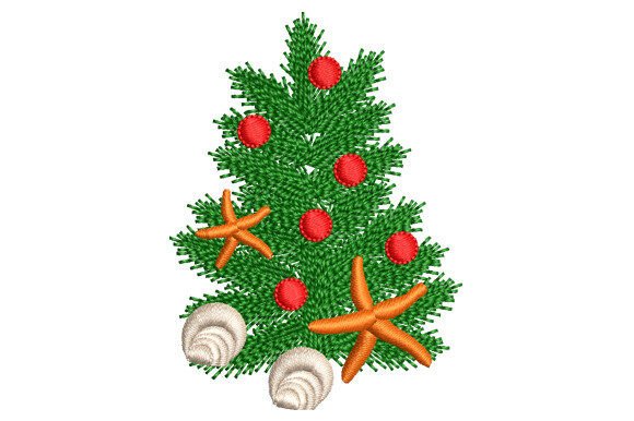 Review: Christmas Tree with Starfish and Shells Design