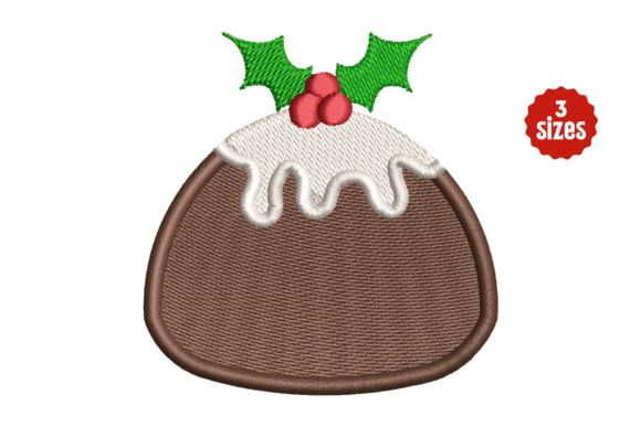 Stitching Joy with Christmas Pudding Traditional Cake